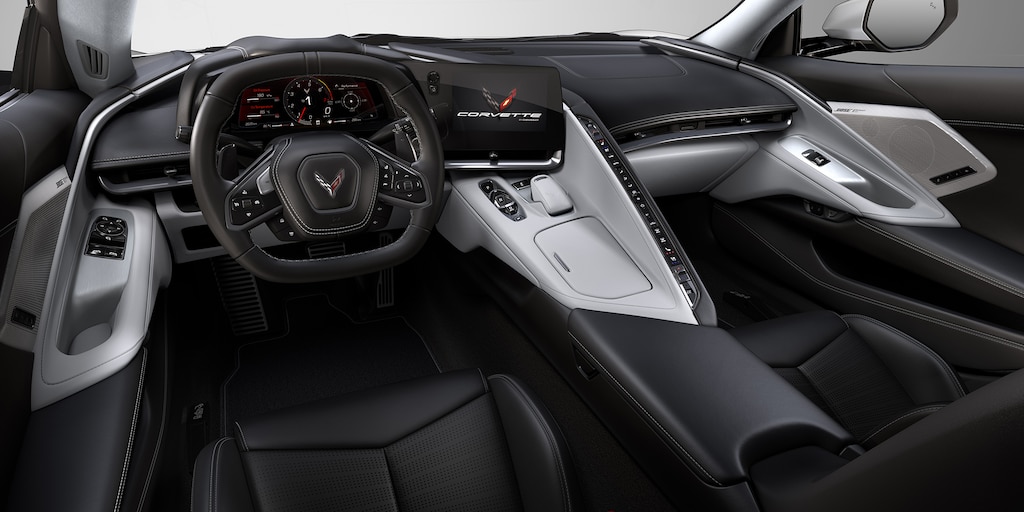 Chevrolet Corvette Stingray 2024 con interior jet black cool gray
