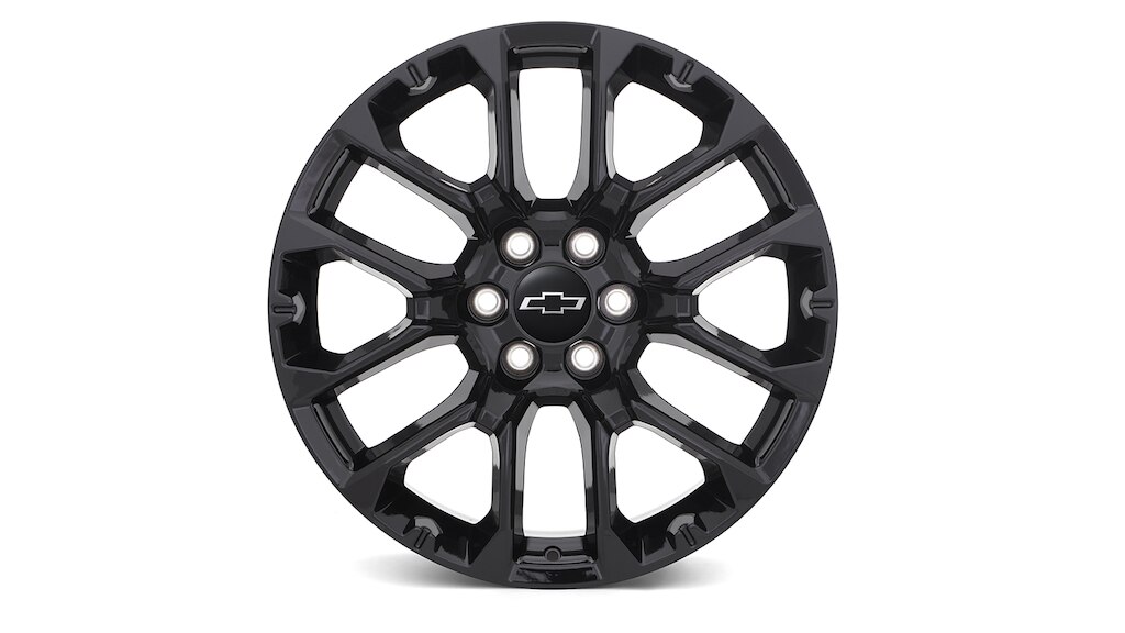 Rin en aluminio de 20 pulgadas en color negro con 6 brazos para tu camioneta Chevrolet Silverado Turbo 2025